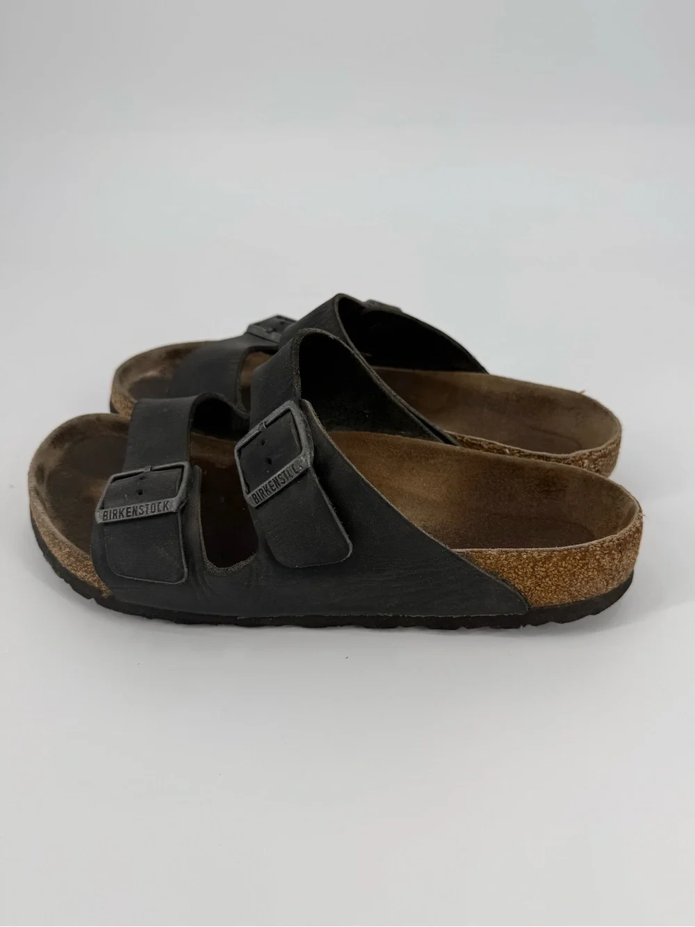 Birkenstock Arizona Leather Slide Sandal | Black | 41/42